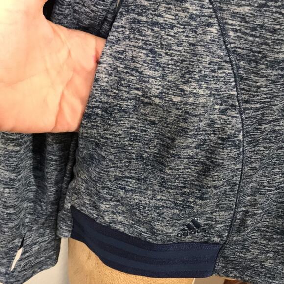 Adidas Golf Women's Quarter Zip Las Vegas Cascata Private Sz Med Blue Space Dye - Picture 7 of 11